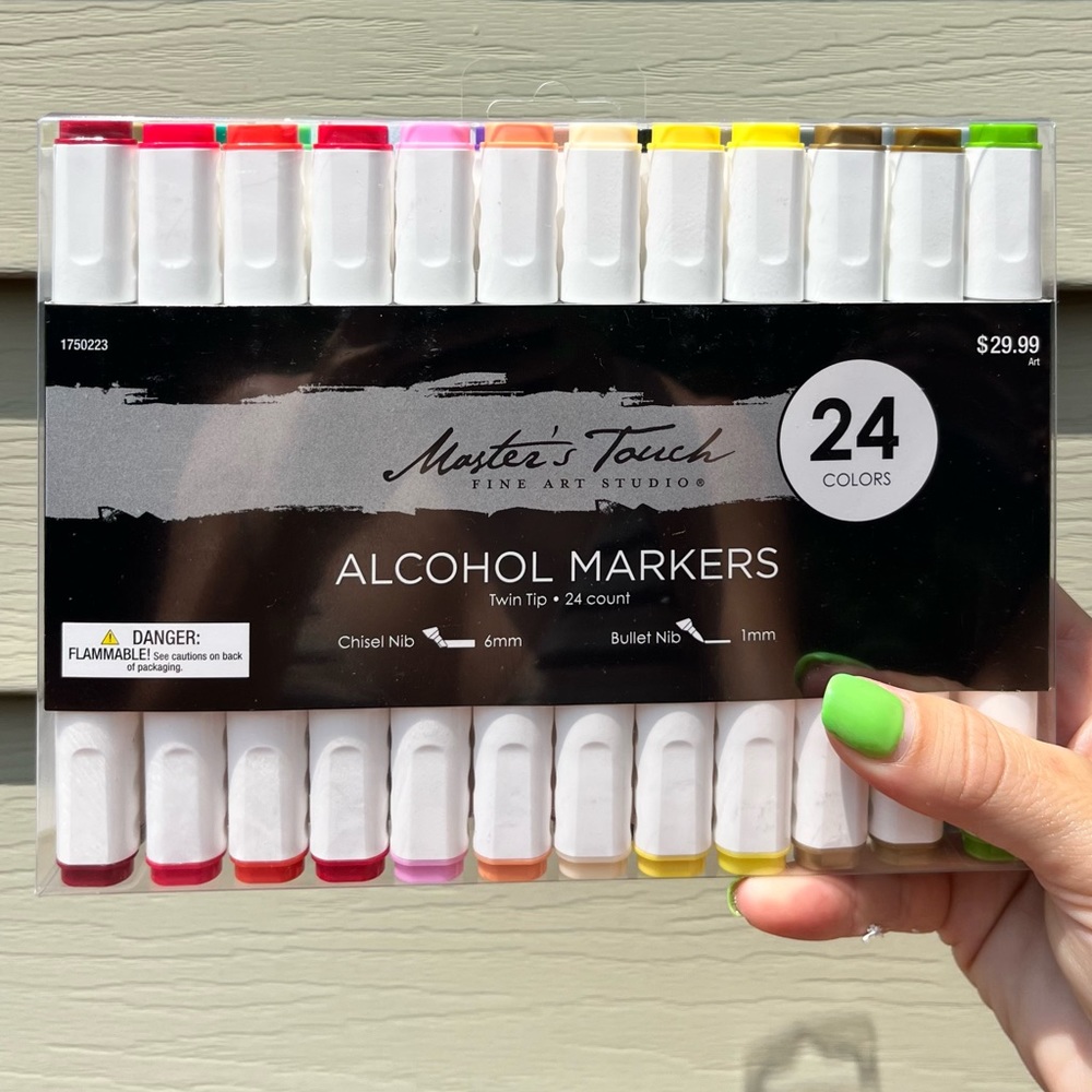NWT Master's Touch Twin Tipped Alcohol Markers - 24 Piece Set